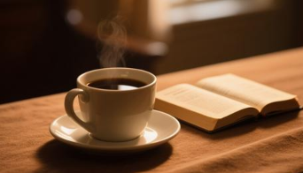 What Does "Love Covers a Multitude of Sins" Mean? 1 Peter 4:8 coffee cup next to an open bible (love covers all)
